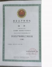 安全生產(chǎn)標(biāo)準(zhǔn)化三級企業(yè)